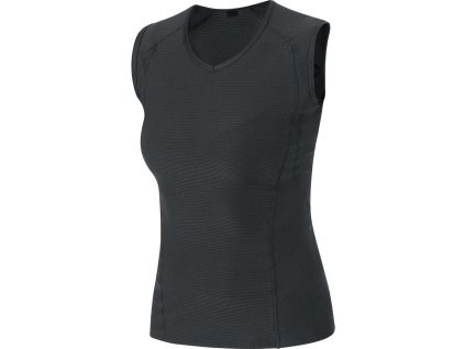 226633 gore m women base layer sleeveless shirt black 38