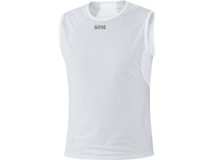226723 gore m ws base layer sleeveless shirt light grey white xl