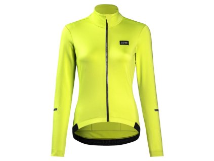 226975 gore progress thermo jersey womens neon yellow 38