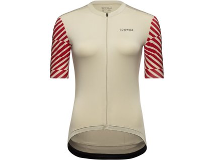 230965 gore swiftride optical jersey womens tech beige utility red m