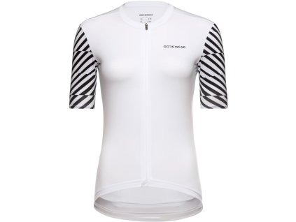 230983 gore swiftride optical jersey womens white black m