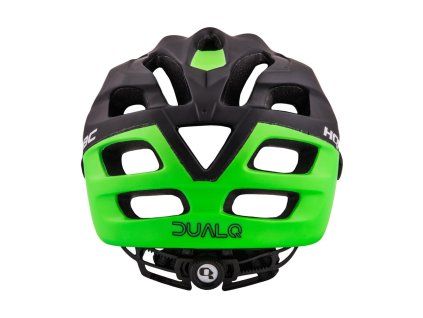 167554 prilba dualq cierna zelena reflex mat