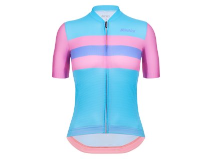 Dámský dres SANTINI Eco Sleek New Bengal Blue - XXS (Veľkosť XXS)