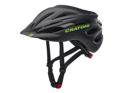 Detská Prilba CRATONI Pacer JR. Black/Lime Matt - XS/S (50-55cm) (Veľkosť XS)