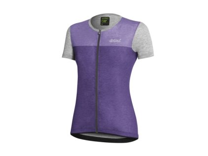 DOTOUT DÁMSKÝ DRES GLORY VIOLET-MELANGE LIGHT GREY S (Veľkosť S)