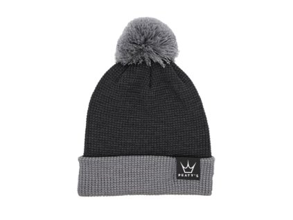 254533 peaty s cepice pubwear merino bobble hat grey