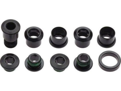 257989 sram chainring bolt kit red hb 5 alum blk