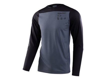 249682 tld dres s dlouhym rukavem skyline mono charcoal s