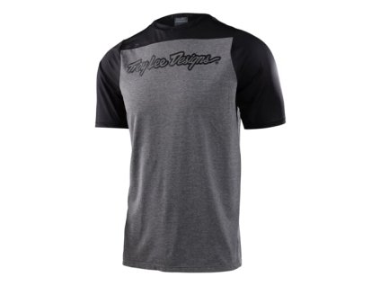 TLD DRES S KRÁTKÝM RUKÁVEM SKYLINE SIGNATURE HEATHER GRAY / BLACK M (Veľkosť M)