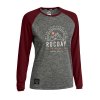 Dámsky dres s dlhým rukávom ROCDAY Camber Melange/Burgundy - XS (Veľkosť XS)