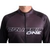 Crussis Cyklistický dres – ONE pánsky dlhý rukáv čierno-biela farba (Veľkosť S)