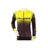 Crussis Cyklistický dres pánsky dlhý rukáv čierno-žltá farba (Veľkosť S)