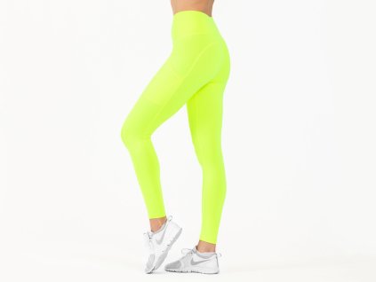 Crussis-High-Waist-Leggings Damen in reflektierendem Gelb