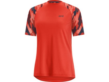 GORE C5 Women Trail Short Sleeve Jersey-fireball/orbit blue-36
