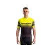 Crussis Herren-Radsporttrikot Kurzärmel Schwarz/Gelb