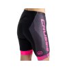 Crussis Damen-Gummishorts Schwarz-Pink