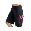 Crussis Damen-Radsportshorts locker schwarz-rosa