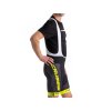 Crussis Herren-Radsportshorts mit Lätzchen Schwarz/Gelb