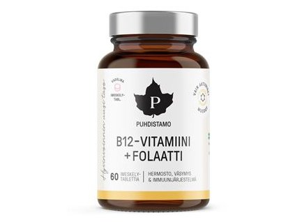 Vitamin B12 Folate 60 pastilek malina (Vitamín B12 s folátem Quatrefolic®)