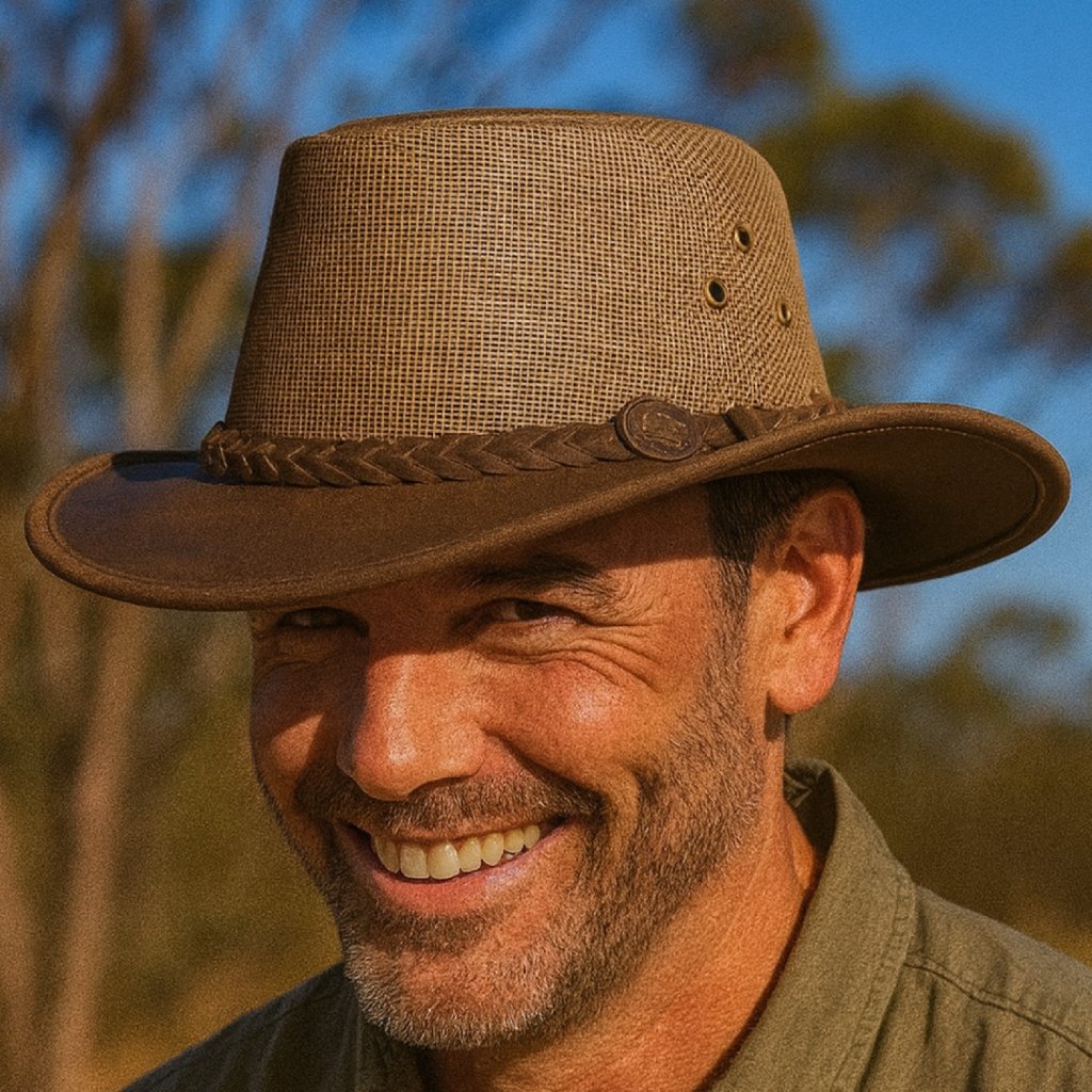 Australský klobouk kožený - BRANDON