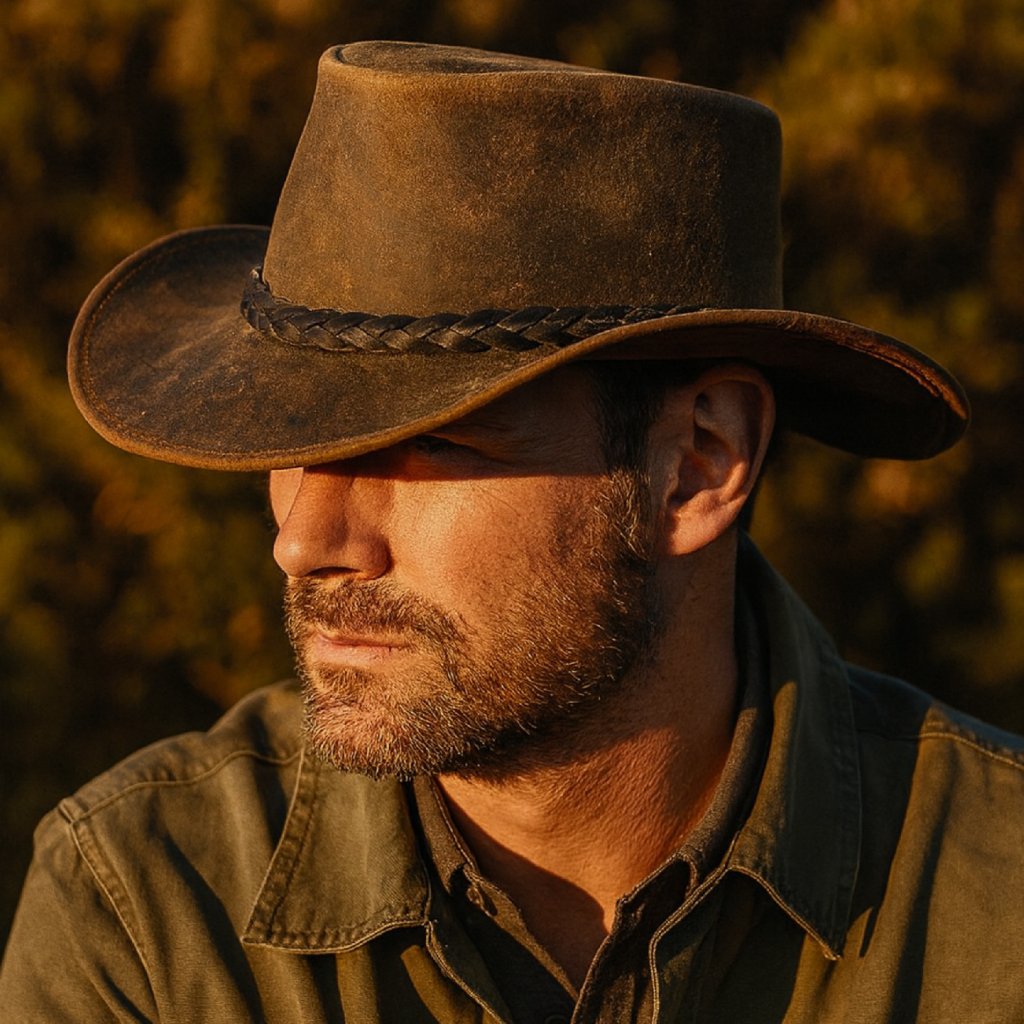 Australský klobouk kožený - FLEETWOOD