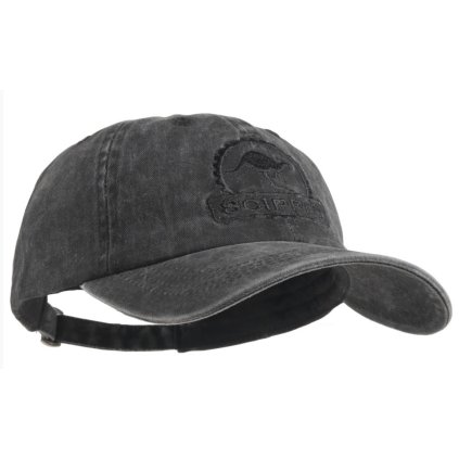 Australská černá kšiltovka z seprané bavlny - CANVAS CAP (Velikost Unisize (S-XL))