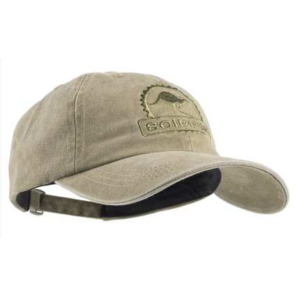Australská khaki kšiltovka z seprané bavlny - CANVAS CAP (Velikost Unisize (S-XL))