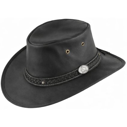 Scippis australský klobouk z klokaní kůže Kangaroo Sundowner – černý (Velikost 63 cm (XXL))