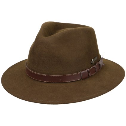 Australský klobouk vlněný hnědý - NORTON (Velikost 61 cm (XL))