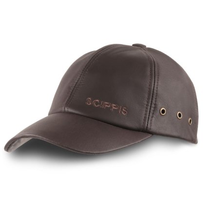 Australská hnědá  kšiltovka kožená - LEATHER CAP (Velikost Unisize (S-XL))