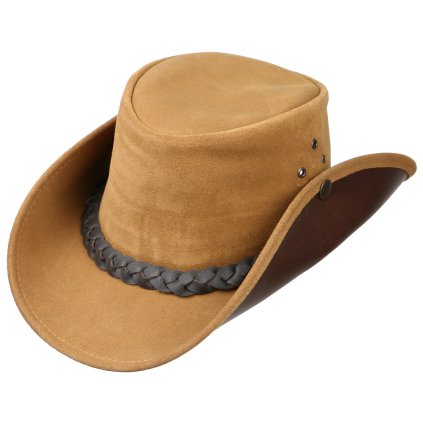 Australský klobouk kožený - FLINDERS (Velikost 61 cm (XL))