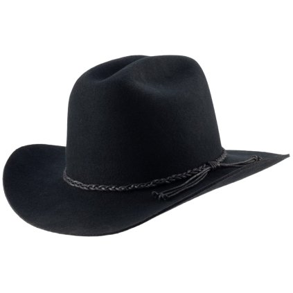 Australský černý klobouk vlněný - BANDERA (Velikost 61 cm (XL))