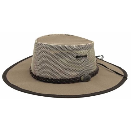 Jacaru Bush Breeze Camper béžový – letní plátěný klobouk s prodyšnou korunou (Velikost 63/64cm (XXL))