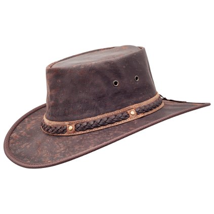 Australský klobouk kožený - SQUASHY CRACKLE KANGAROO (Velikost 63 cm (XXL))