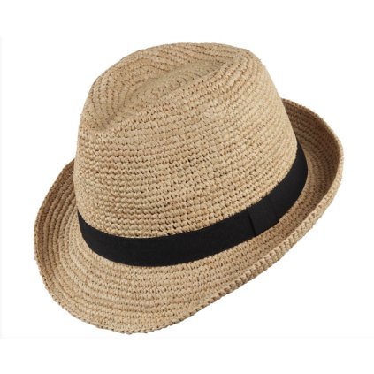 Klobouk trilby raffia - JAMBI (Velikost S-M)