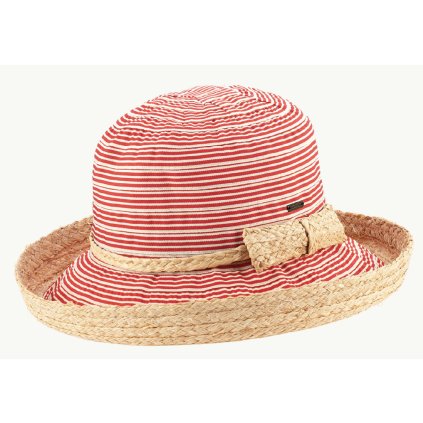 Dámský látkový nemačkavý letní klobouk Cloche - LUCINDA (Velikost Unisize (S-XL))