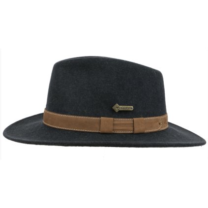 Australský tmavě šedý klobouk vlněný - PAXTON (Velikost 61 cm (XL))