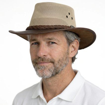 Australský klobouk kožený - DARWIN (Velikost 61 cm (XL))