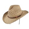 SCIPPIS Chiller – letní slámový klobouk ve western stylu s korálky