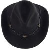 Australský černý klobouk vlněný - MACKAY (Velikost 61 cm (XL))