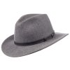 Australský šedý klobouk vlněný - STAMFORD (Velikost 61 cm (XL))