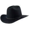 Australský černý klobouk vlněný - BANDERA (Velikost 61 cm (XL))