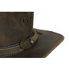 Australský klobouk kožený - hnědý kožený klobouk SCIPPIS Irving (Velikost 61 cm (XL))
