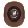 Australský klobouk kožený - hnědý kožený klobouk OUTBACK LEGEND (Velikost 61 cm (XL))