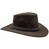 Hnědý kožený semišový klobouk - Wallaroo (Velikost 61/62cm (XL))