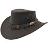 Hnědý kožený klobouk - Bush Tucker Jacaru (Velikost 63/64cm (XXL))