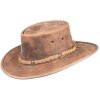 Squashy Bronco TAN – skládací kožený klobouk z Austrálie (Velikost 63 cm (XXL))