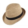 Klobouk trilby raffia - JAMBI (Velikost S-M)