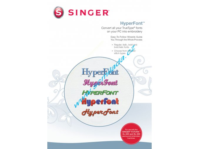 Softwarový program HyperFront pro šicí stroj FUTURA  XL 400, 550