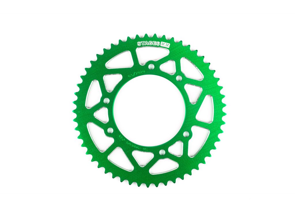 332328 rozeta 53 zubu 420 stage6 alu cnc zelena derbi senda drd pro racing